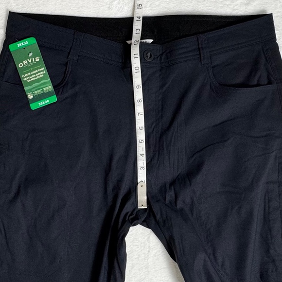 NWT Orvis Men's Fleece Lined Stretch Fabric Pants Black Size 38 x 30 - Picture 13 of 14